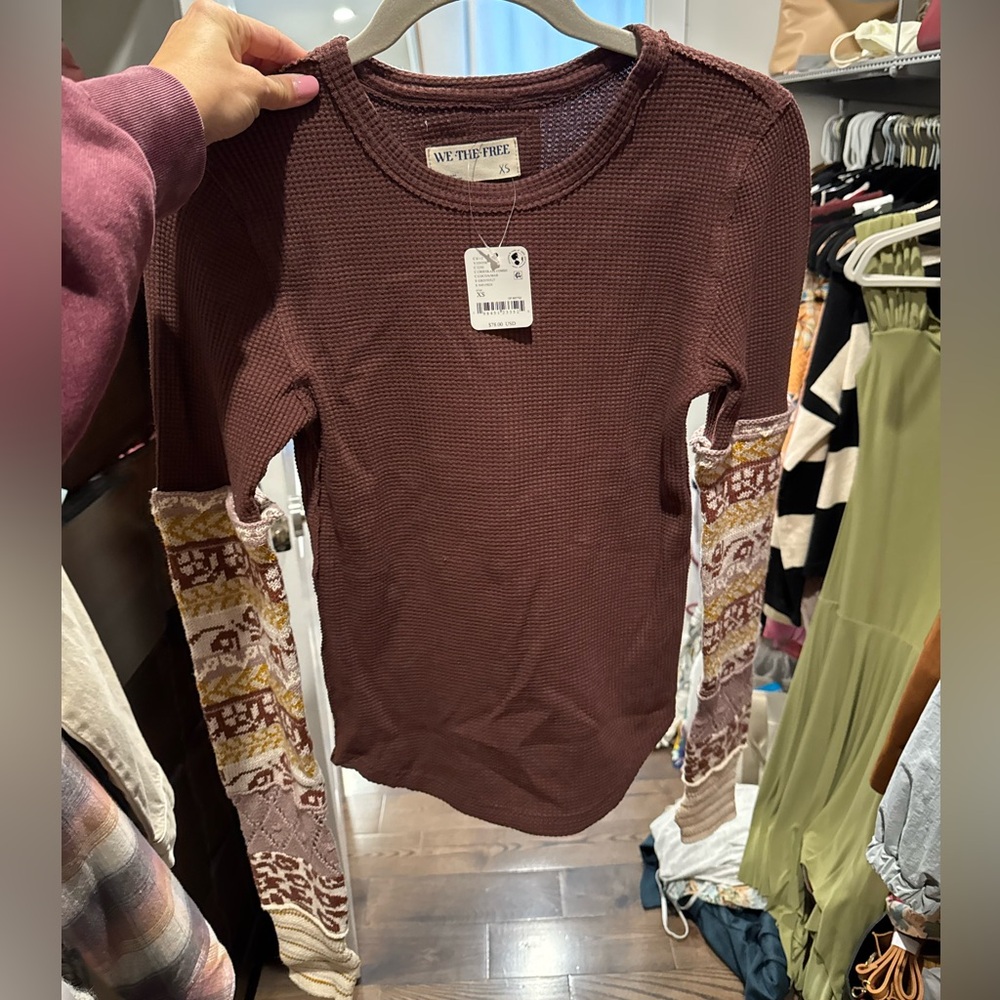 Free people waffle knit NWT size XS